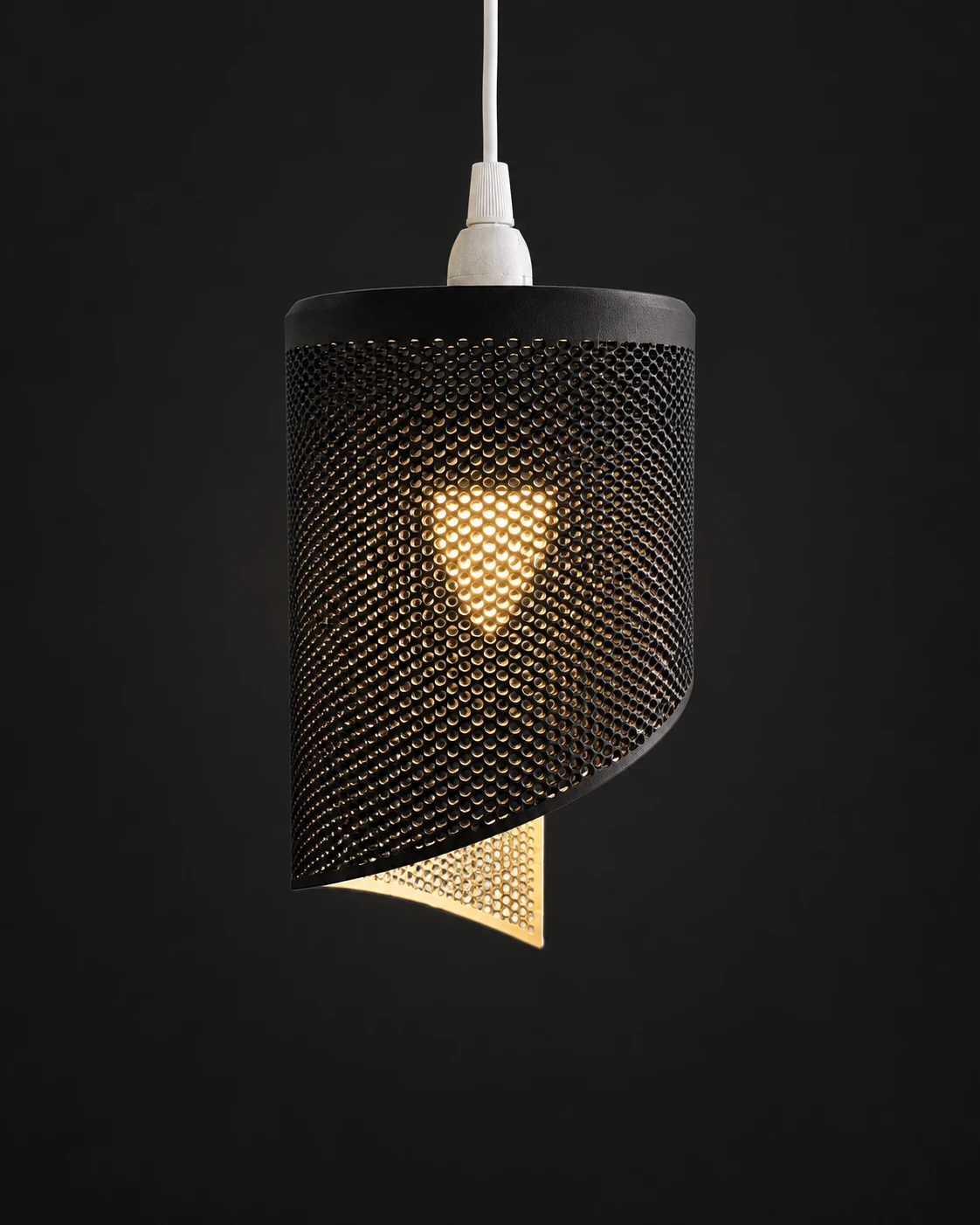 KASMO-E27 black basket-style pendant lamp by Sektor 7 Studios